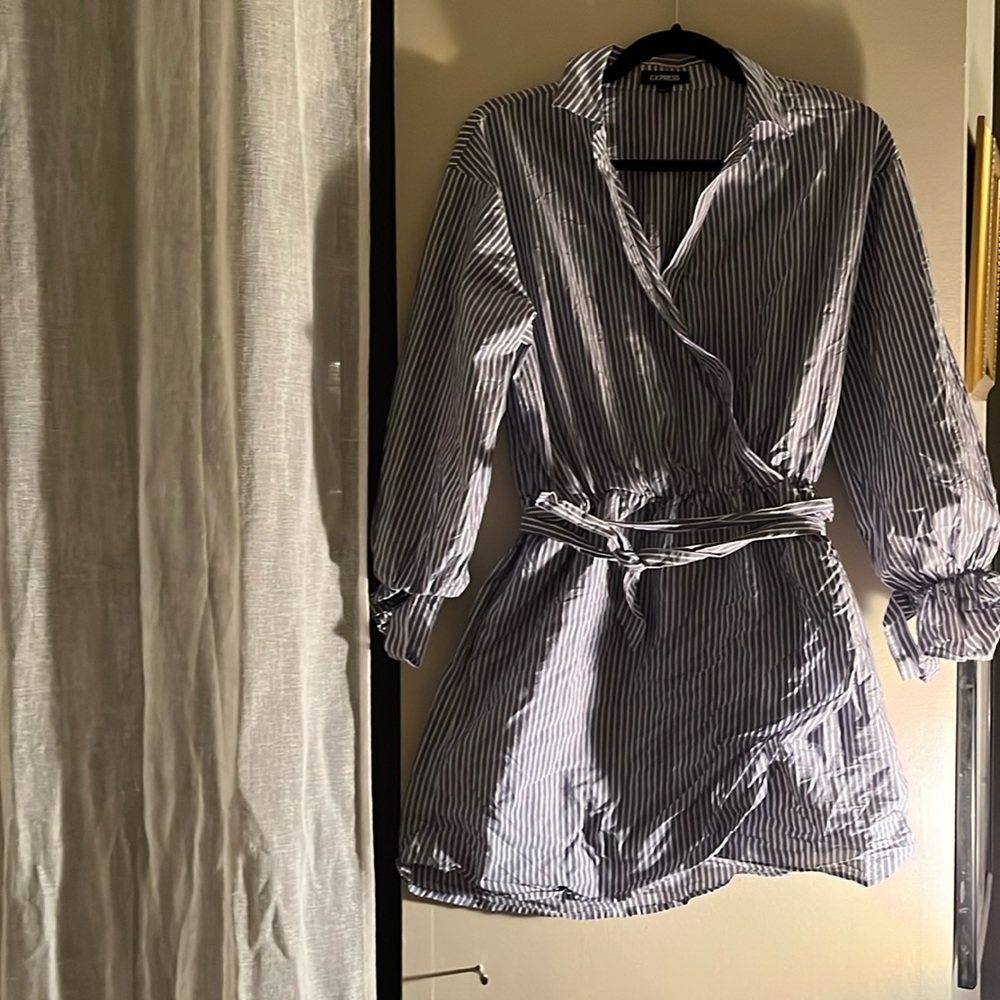 100 percent cotton mini shirt dress